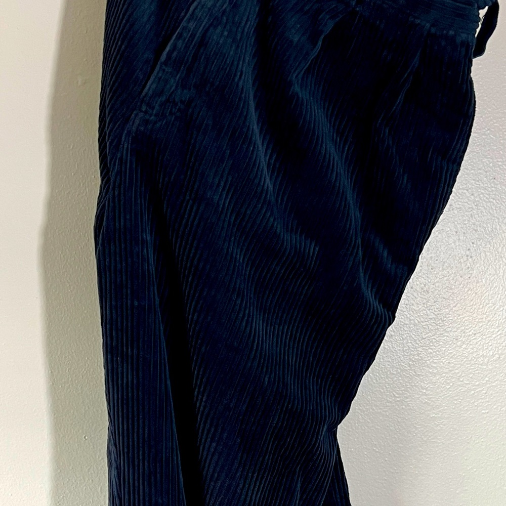 cords navy and wide stripes no wear and deep pockets, nice details